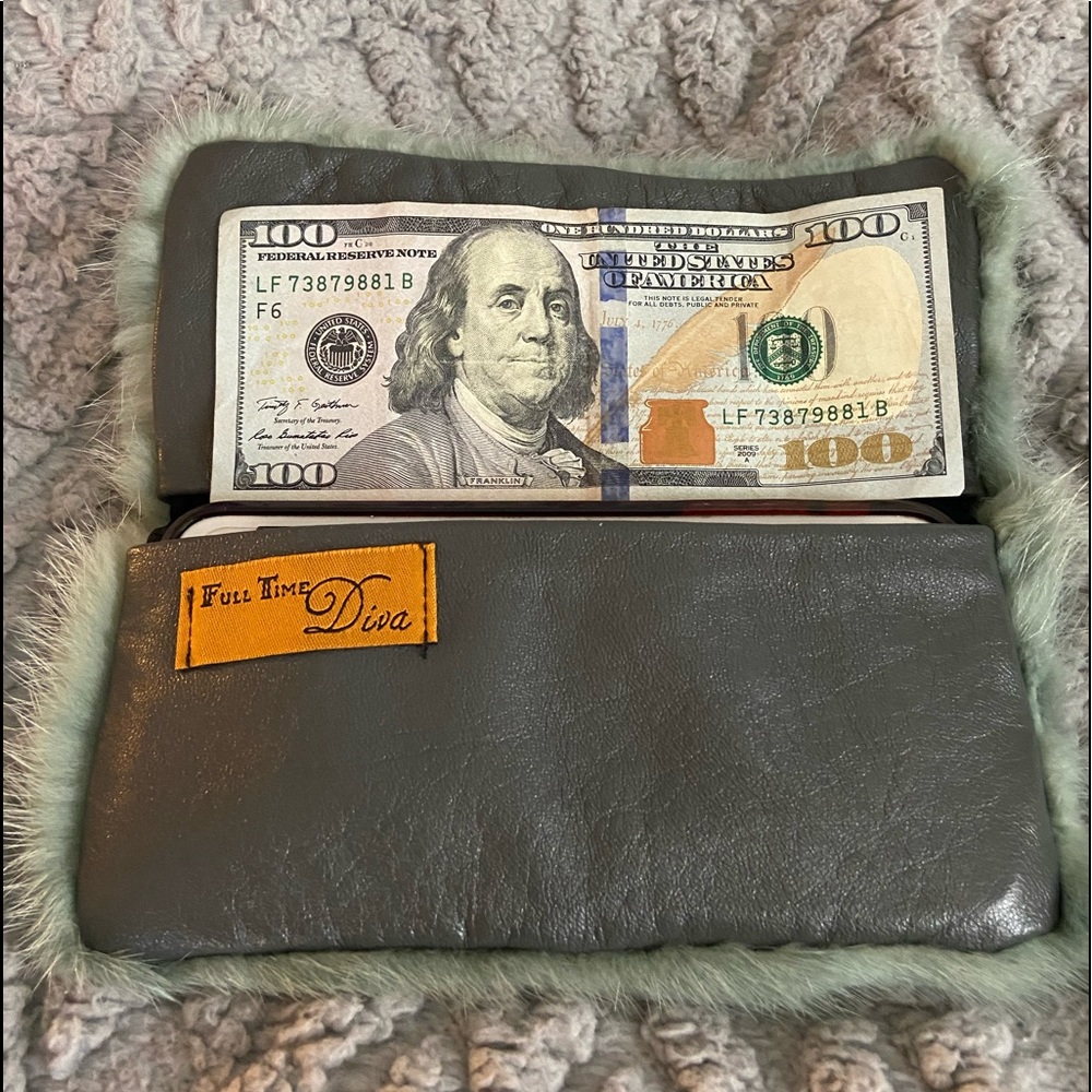 Fur wallet/phone Holder genuine mink